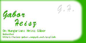 gabor heisz business card