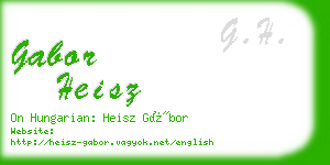gabor heisz business card